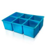 molde para hielo 6 cubos azul
